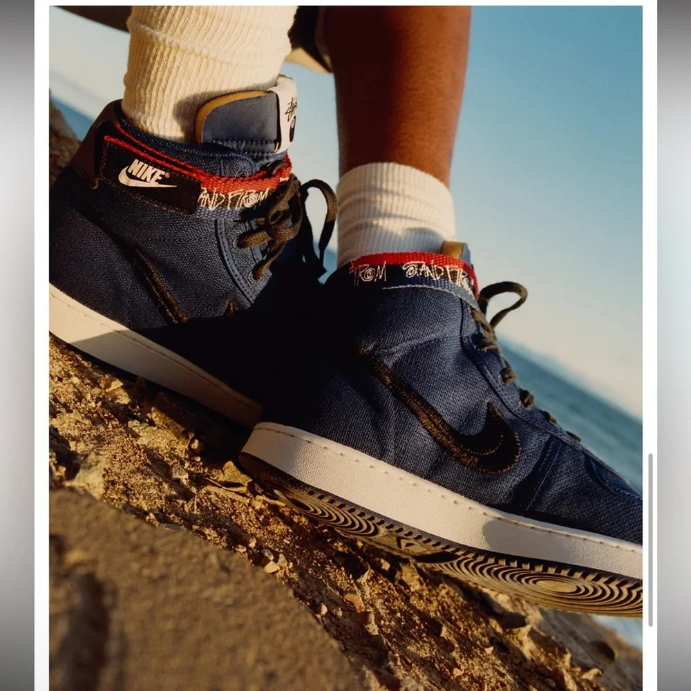 NEW Nike Vandal High SP "Stussy Deep Royal Blue" sneakers - Picture 8 of 12